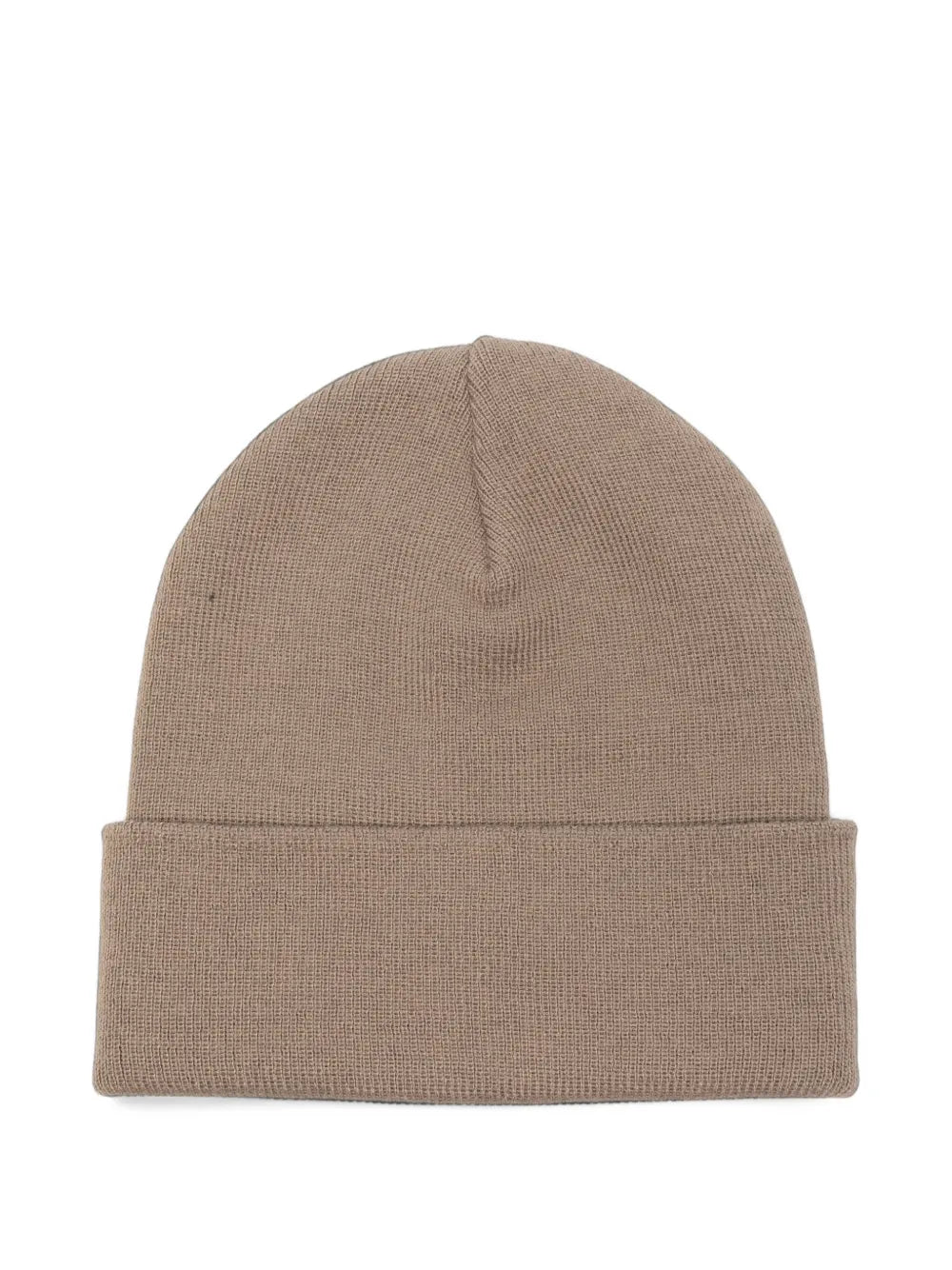 logo-patch ribbed-knit beanie hat