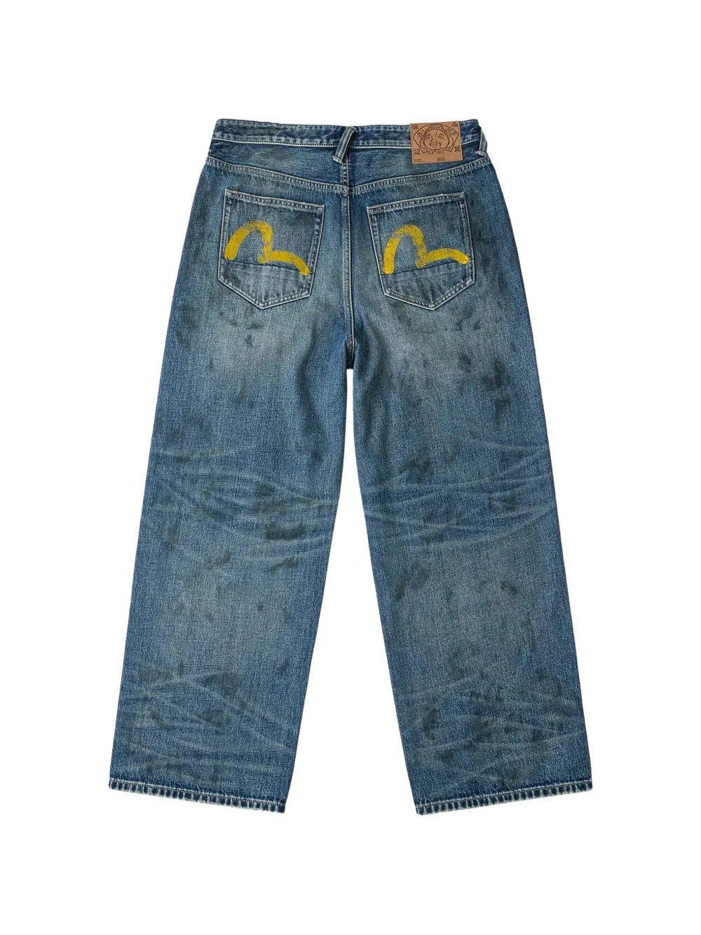logo-print loose jeans