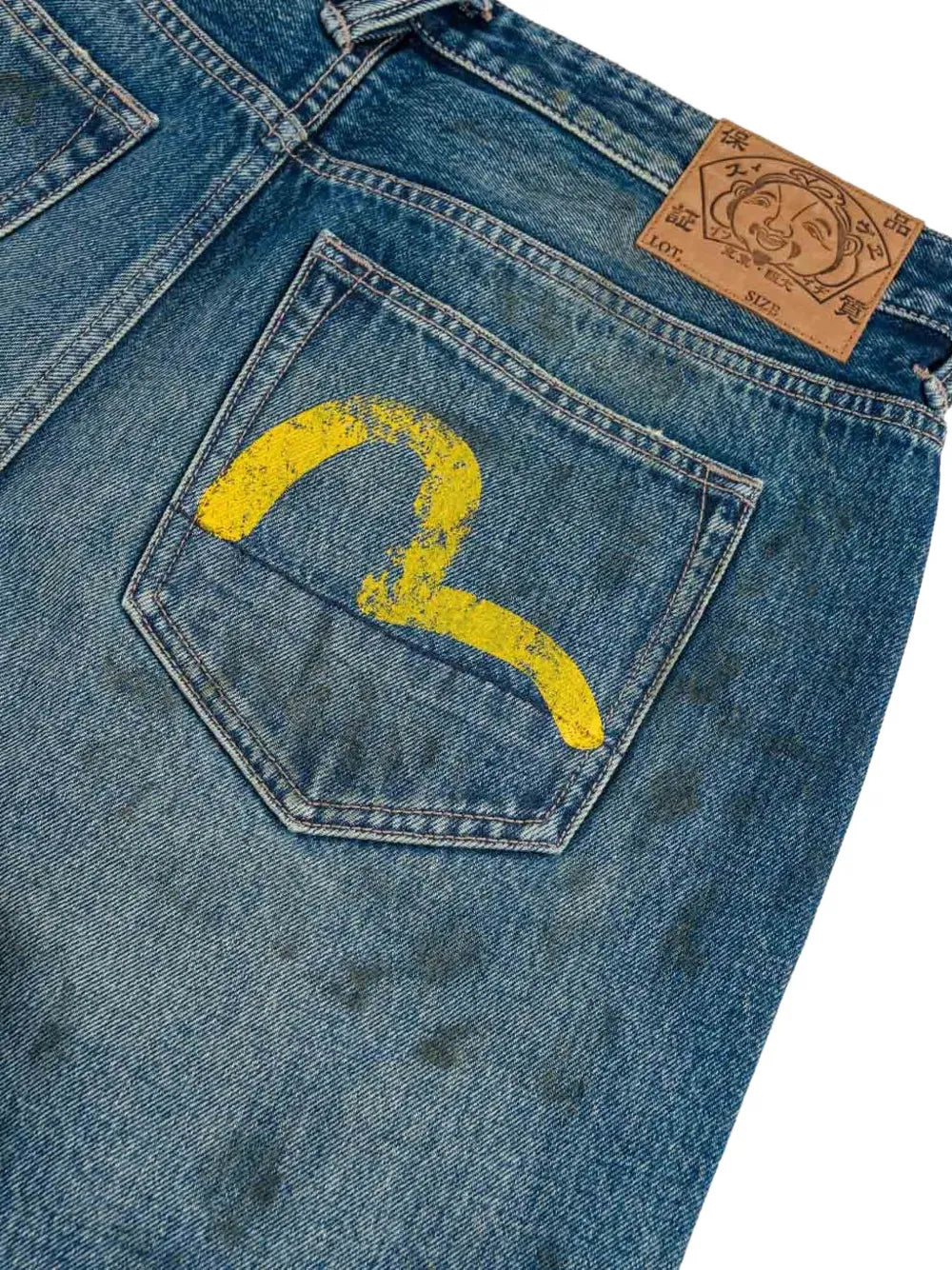 logo-print loose jeans