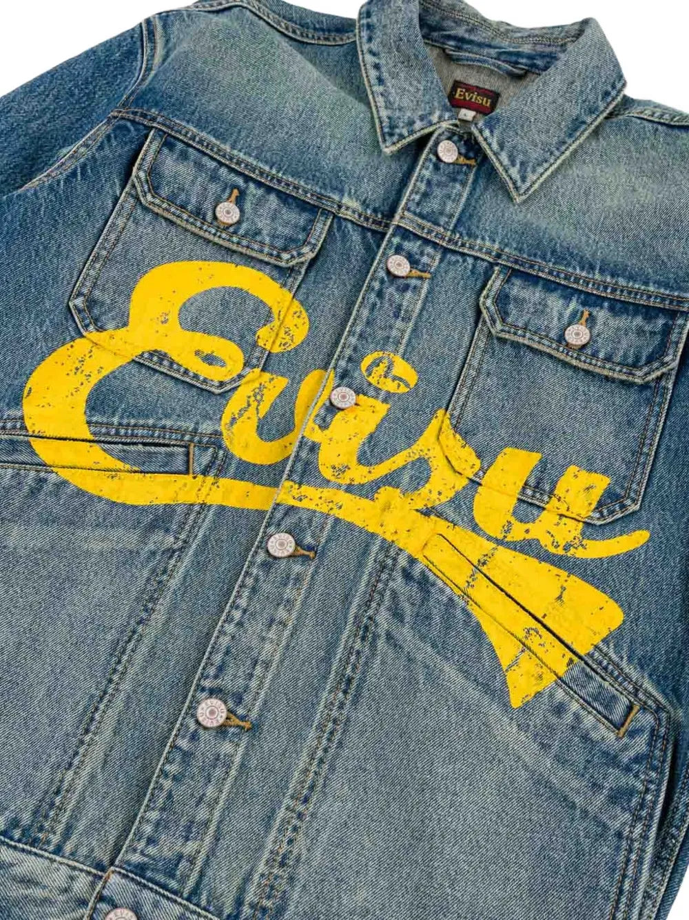 logo-print denim jacket