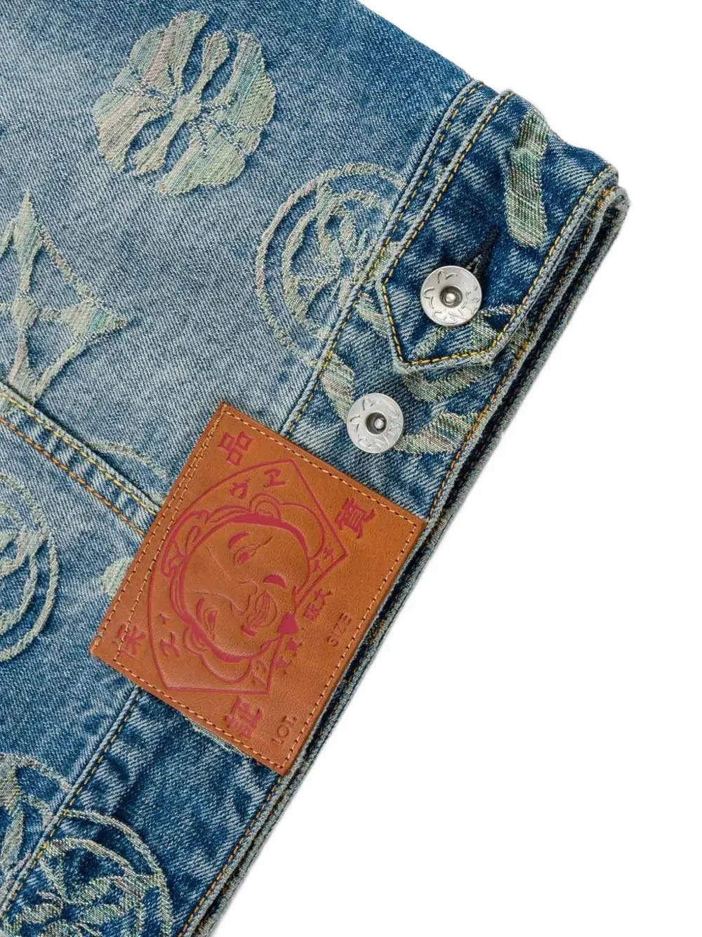 monogram-jacquard denim jacket