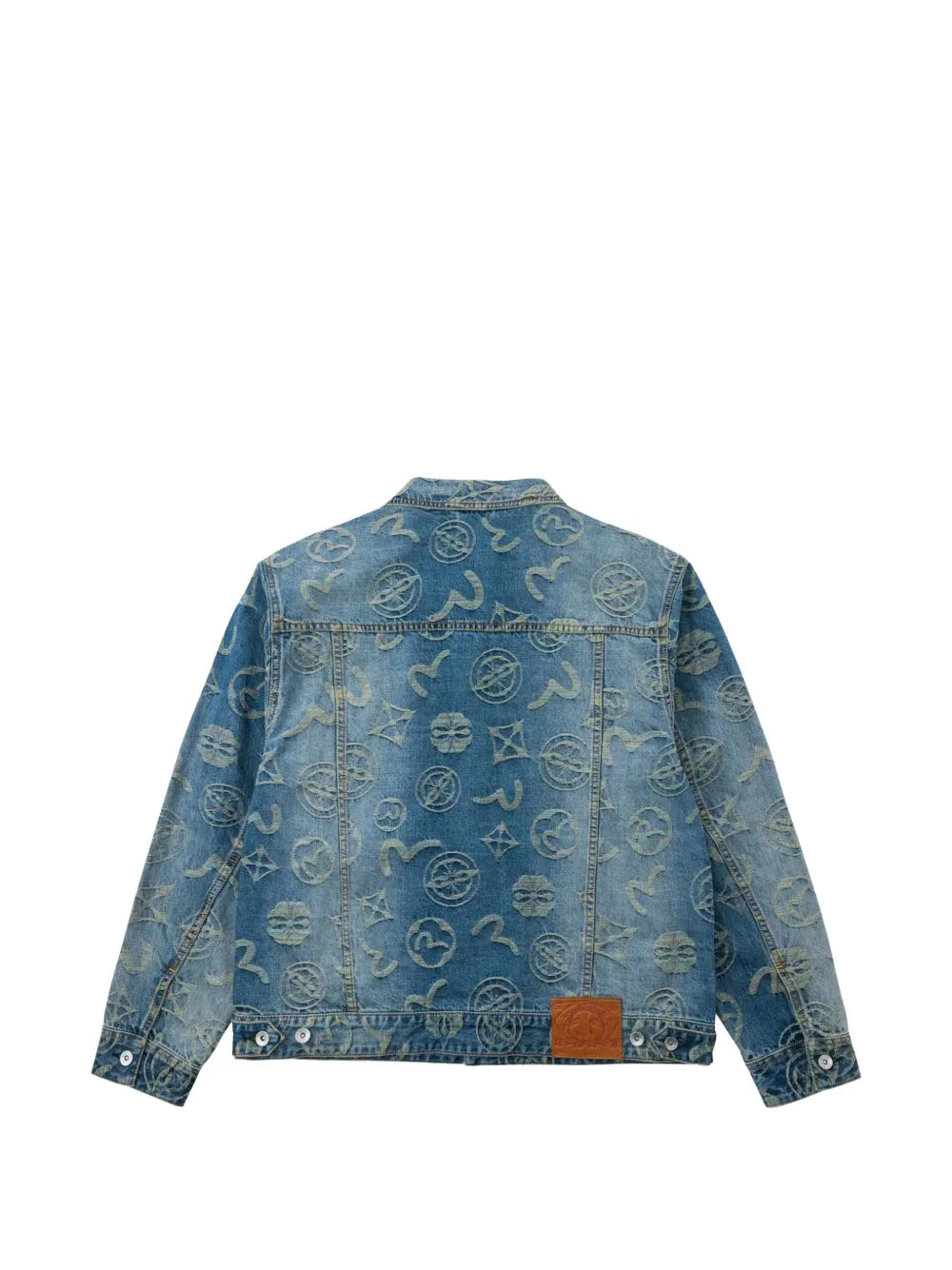monogram-jacquard denim jacket