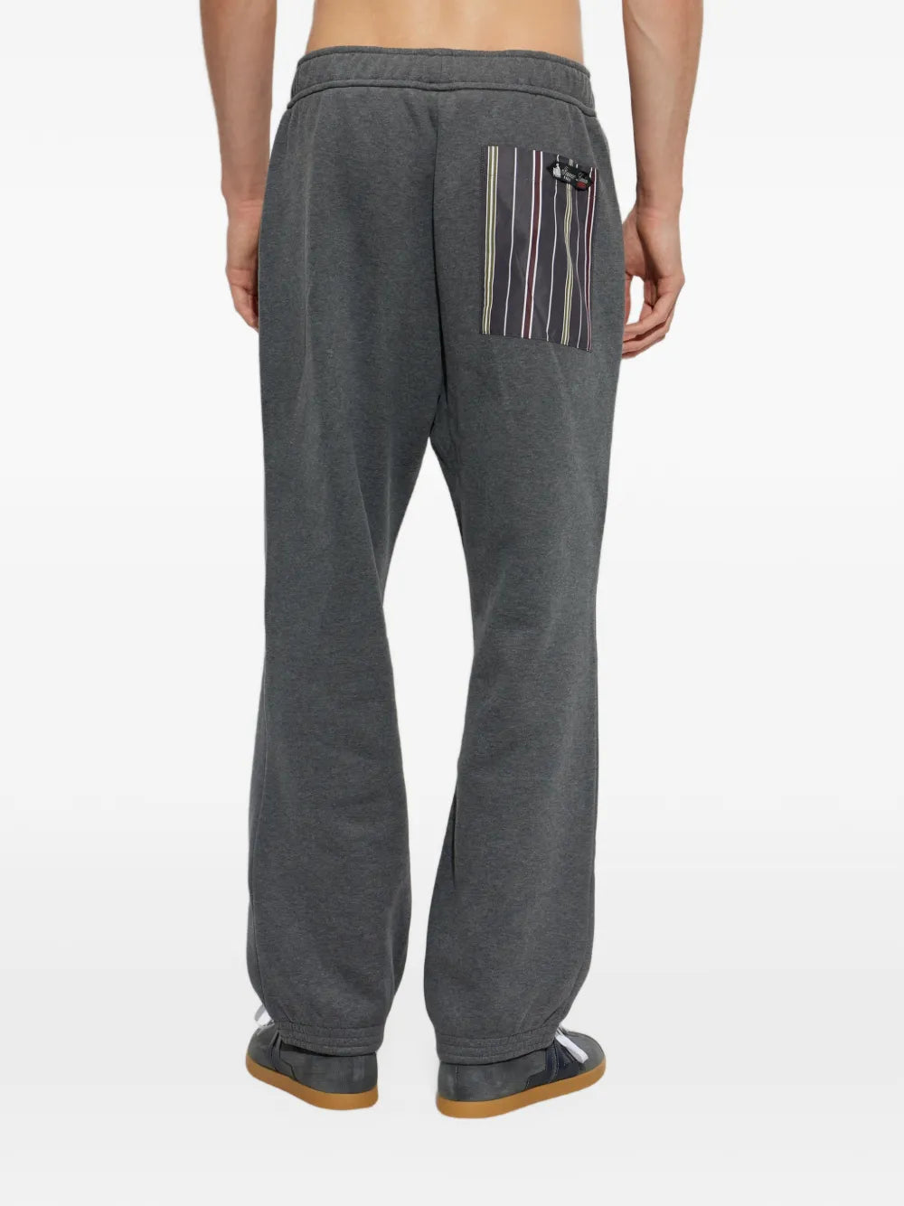striped-pocket track pants