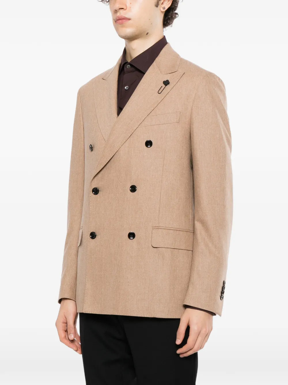 double-breasted peak-lapels blazer