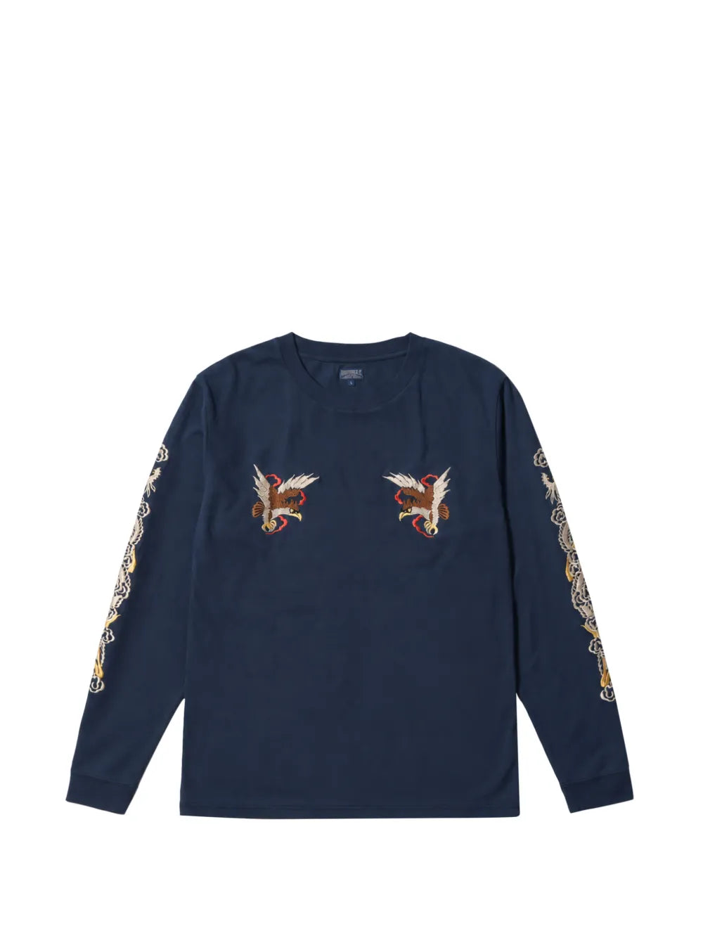 Suka Eagle-embroidered long-sleeve T-shirt