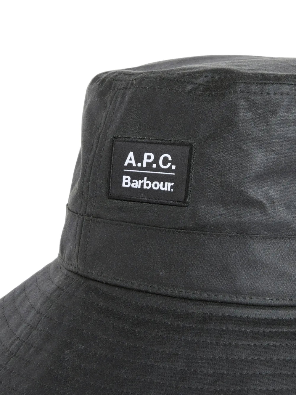  x A.P.C logo-patch waxed-cotton bucket hat