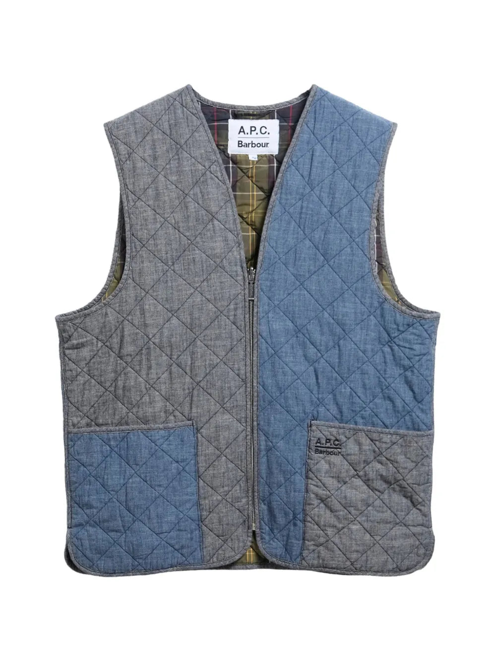  x A.P.C quilted panelled gilet