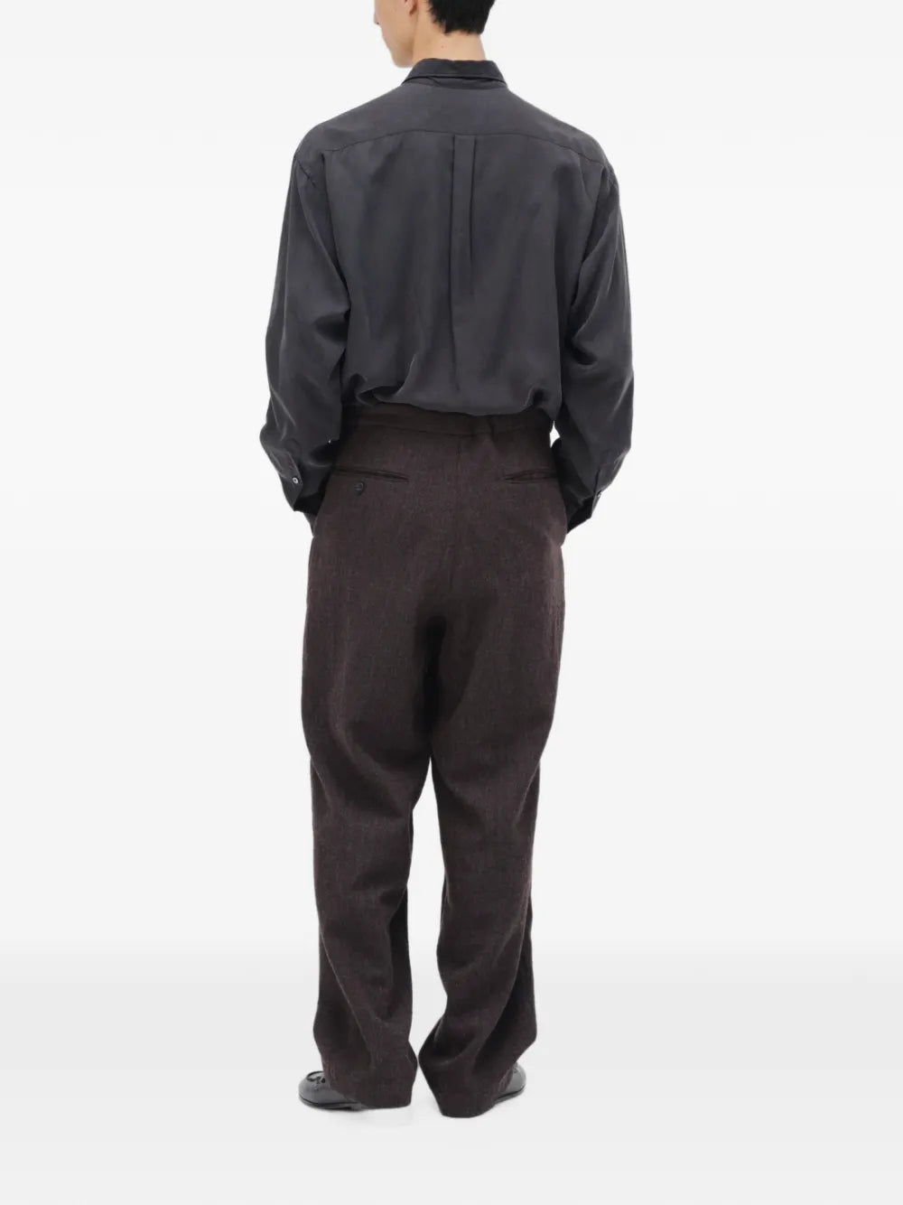 Easy pleated drawstring trousers