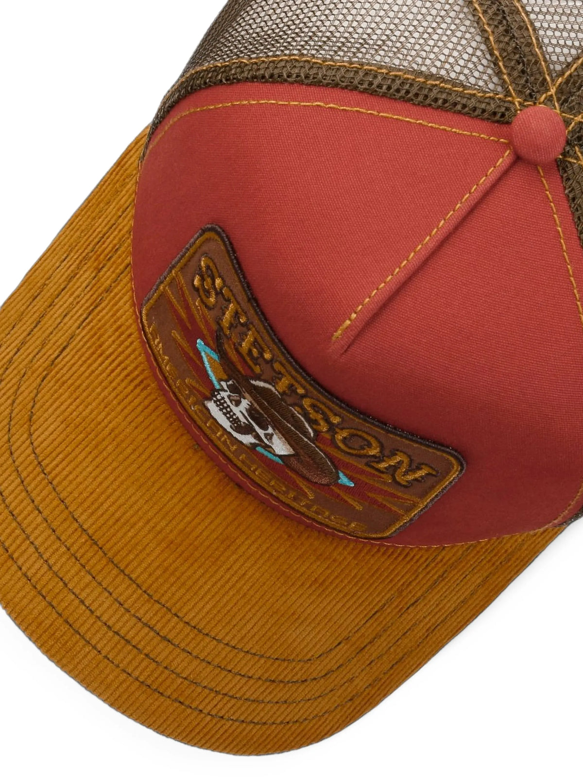Cowboy Skull Corduroy-Panel Cap