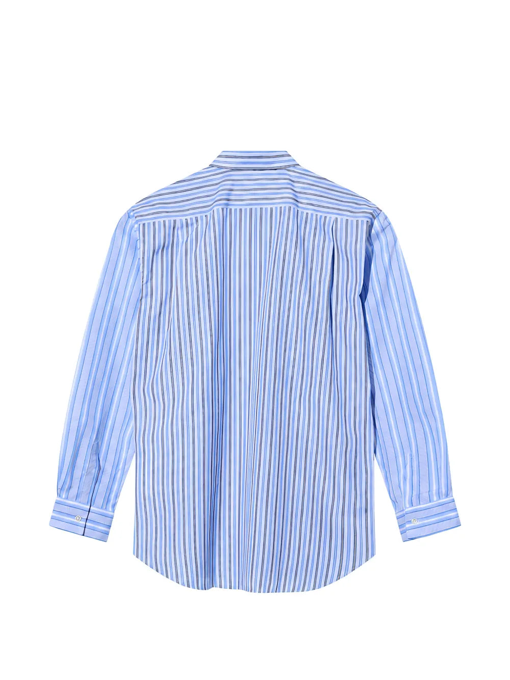 striped panelled shirt