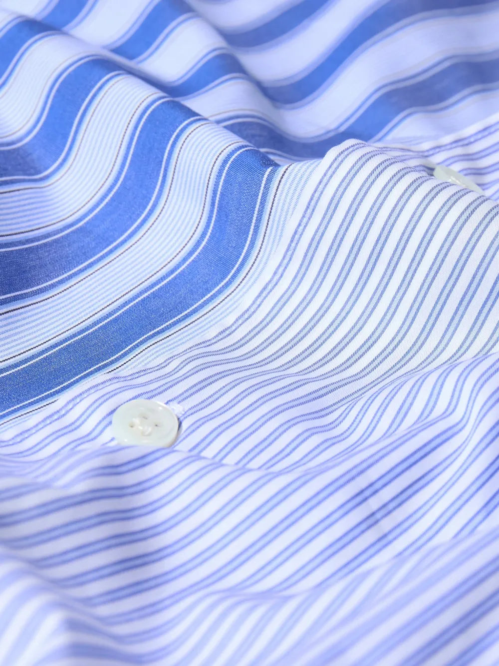 striped panelled shirt