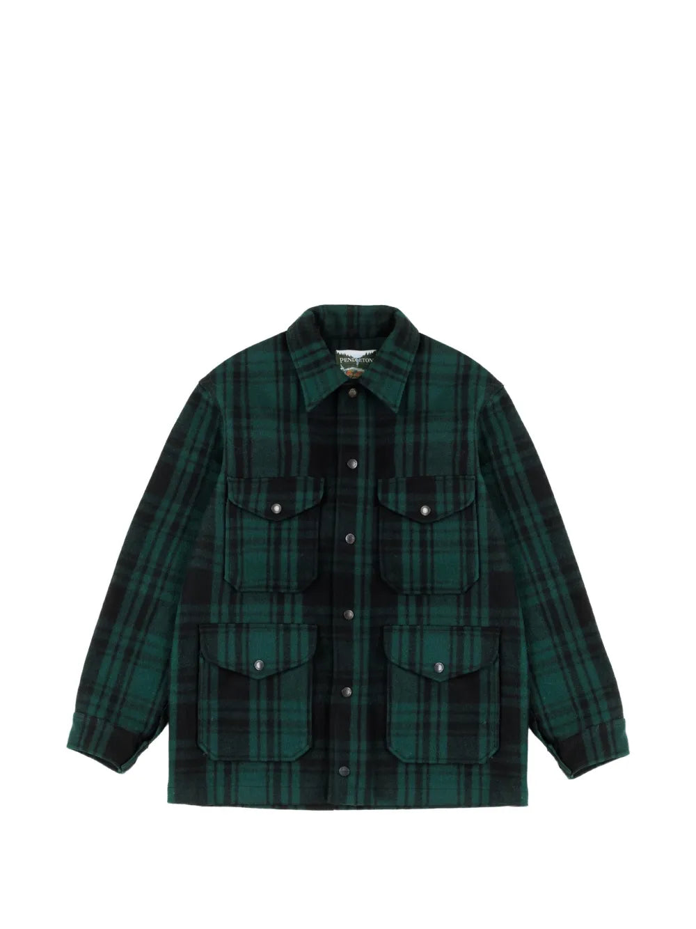 Mackinaw plaid-pattern wool jacket