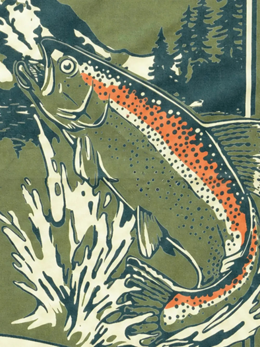 Lakeside graphic-print cotton scarf