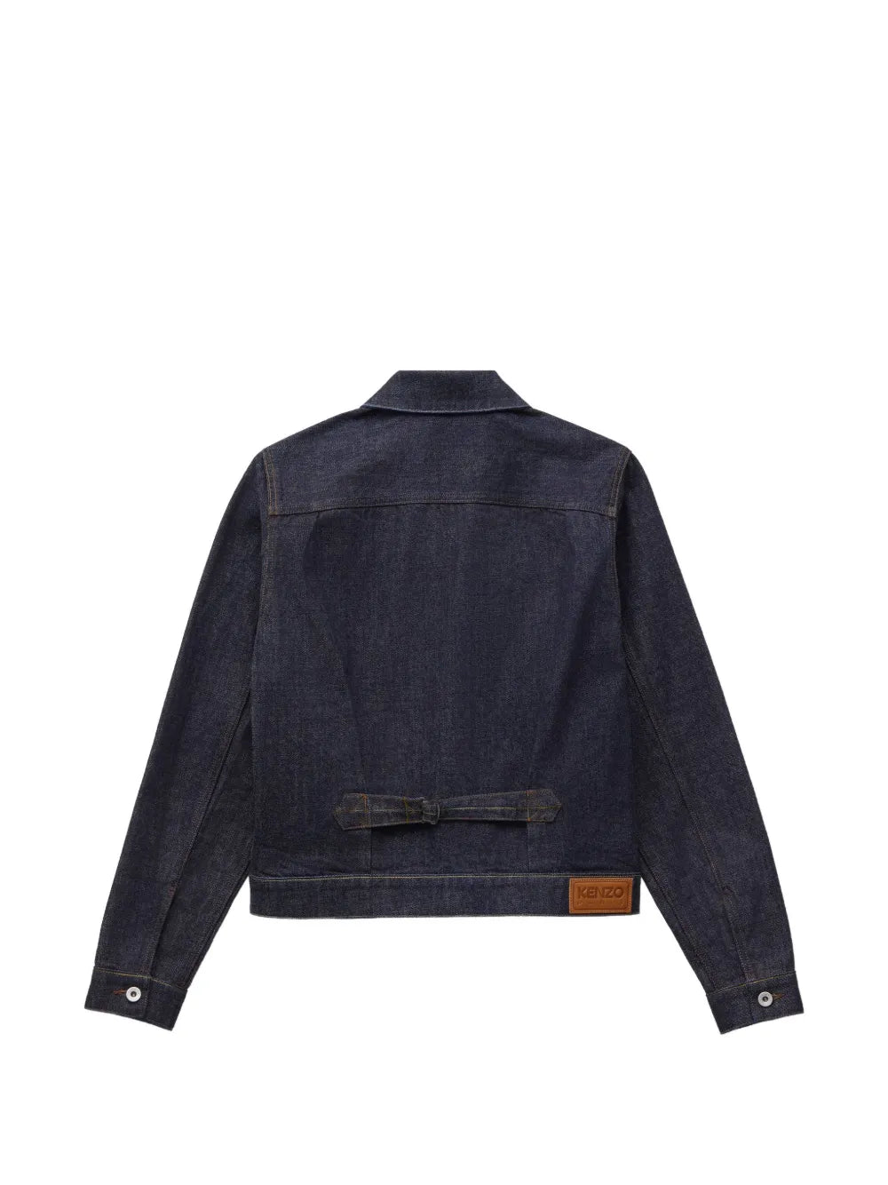 KENZO Tulip pleated denim trucker jacket
