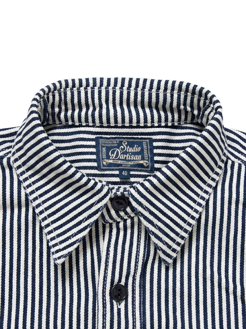 hickory-stripe work shirt