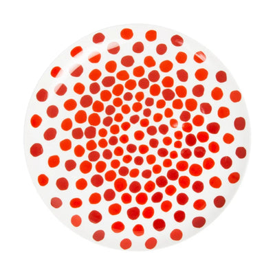 Red Dots (2008) Bone China Dinner Plate