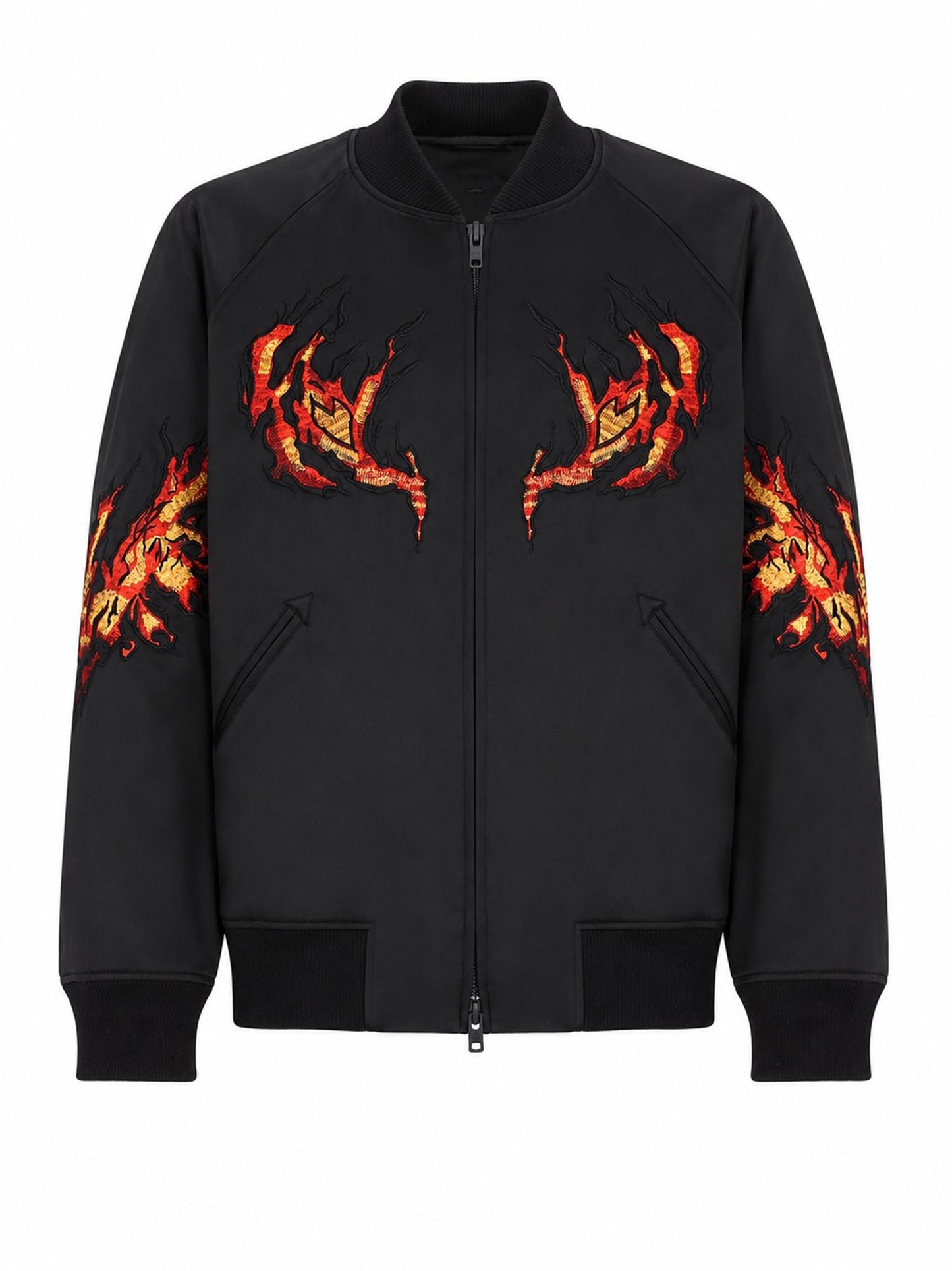 Embroidered Zip-Up Jacket