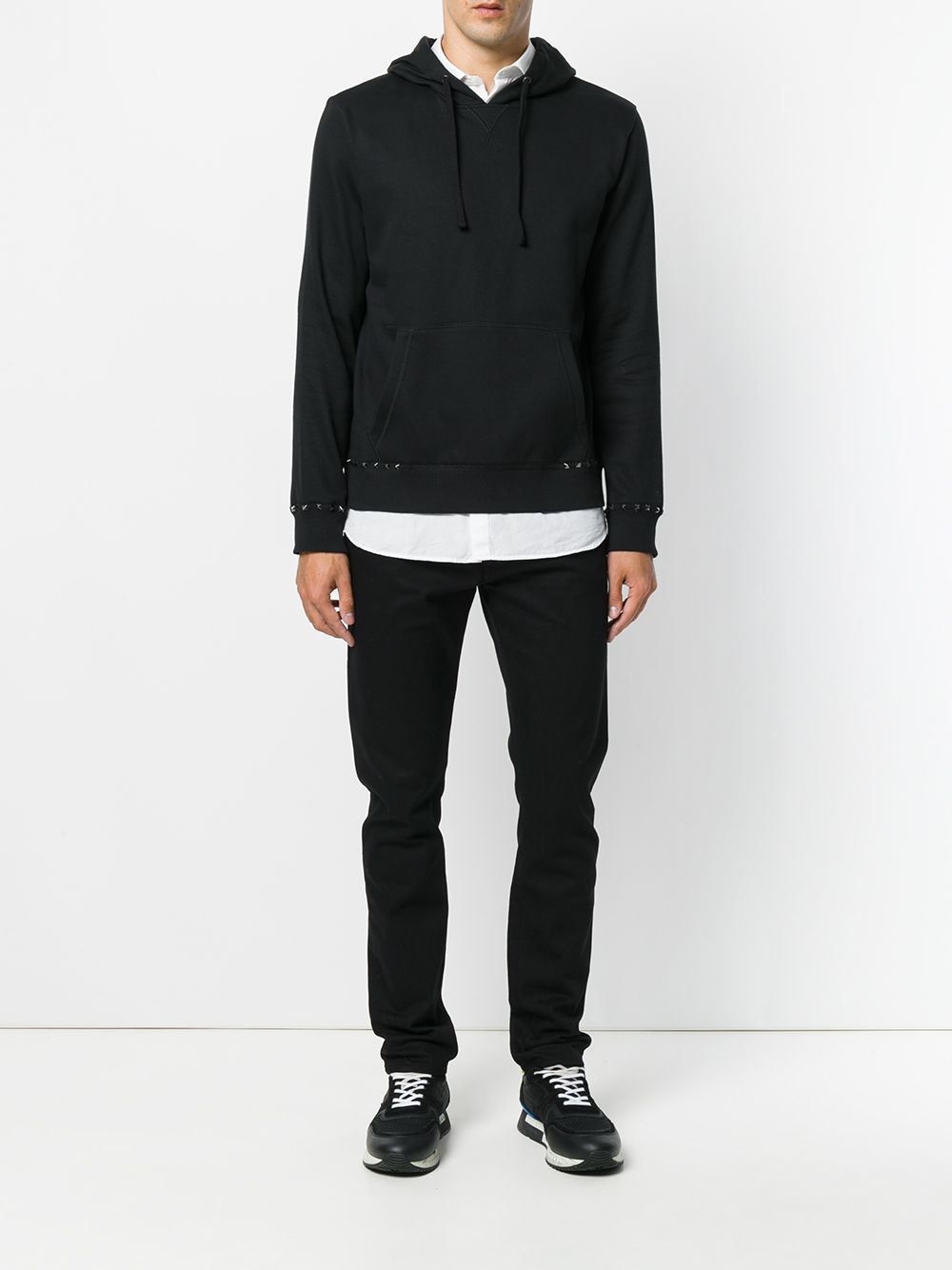 Black Rockstud Hoodie