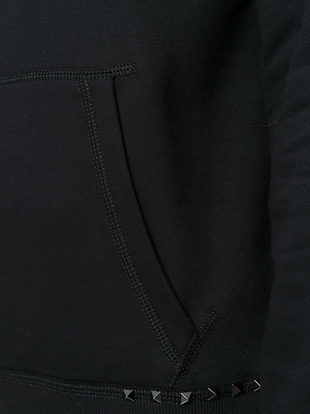 Black Rockstud Hoodie