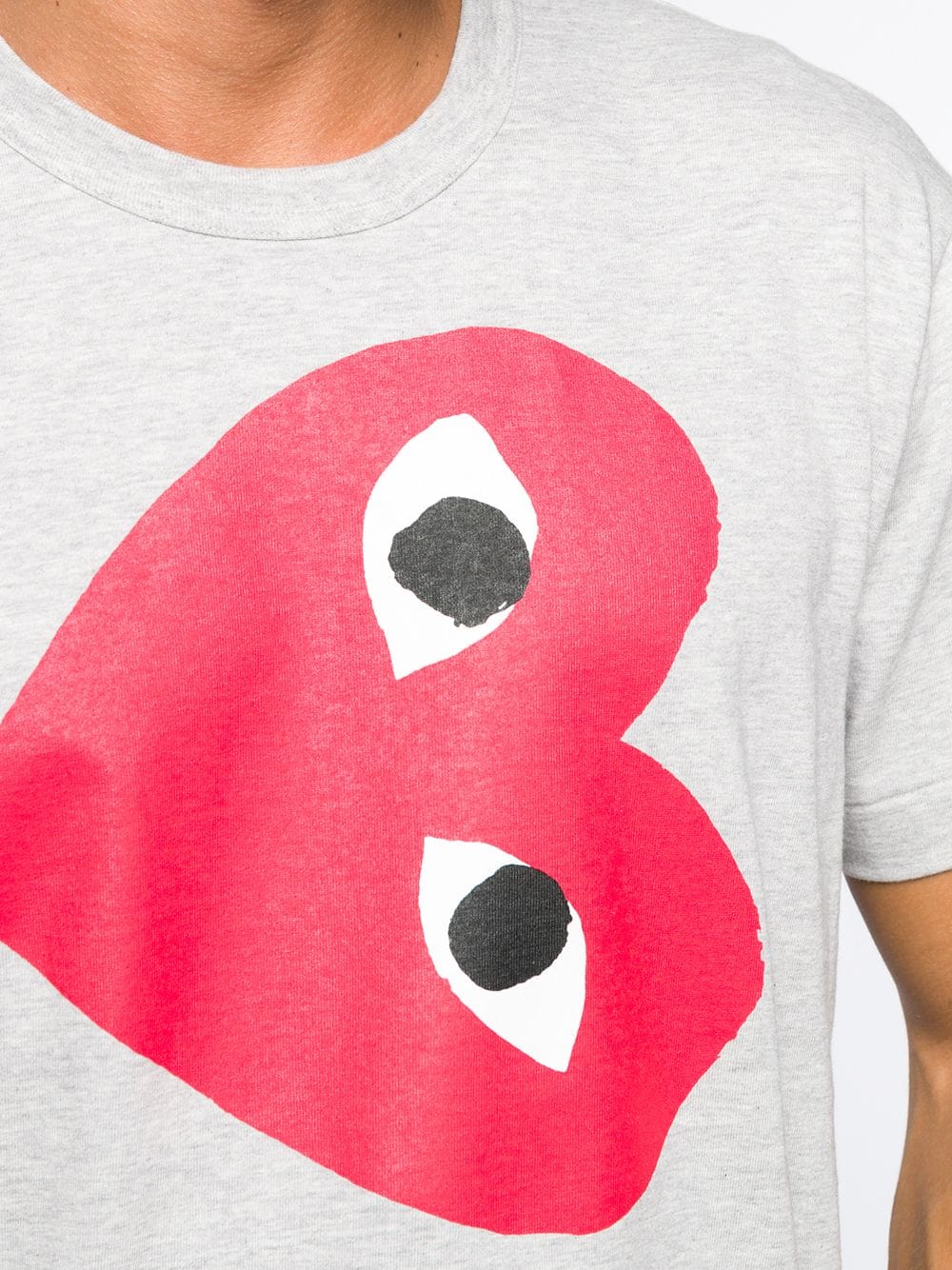 Heart Print Crew Neck T-Shirt