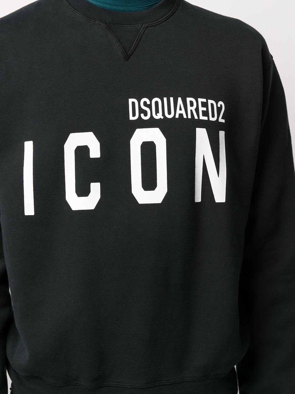 Icon-Print Crew Neck Sweatshirt