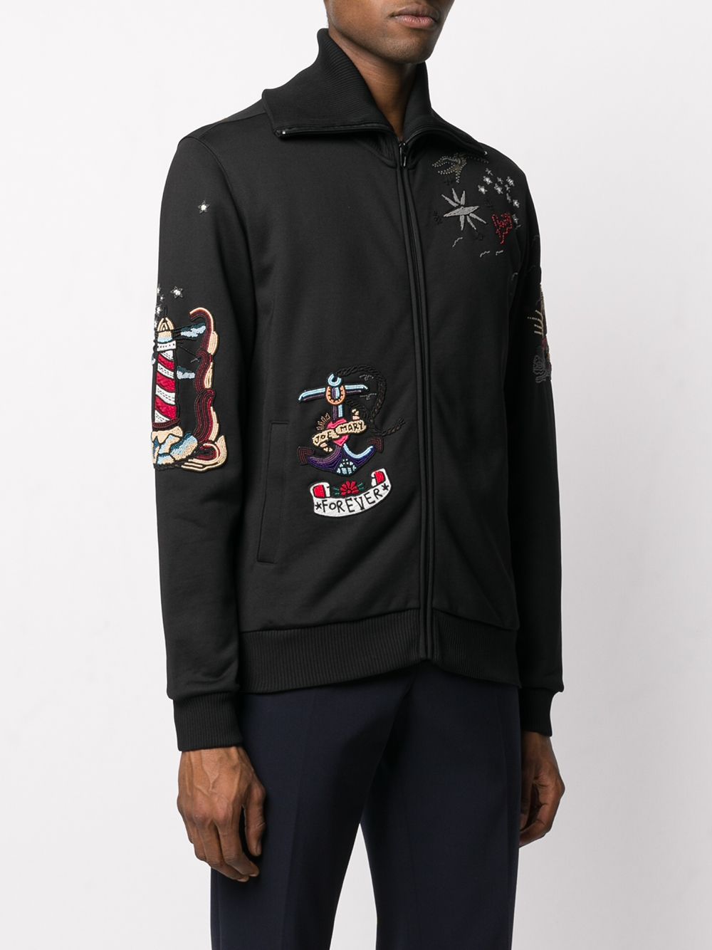 Nautical Patches Zipped Jacket