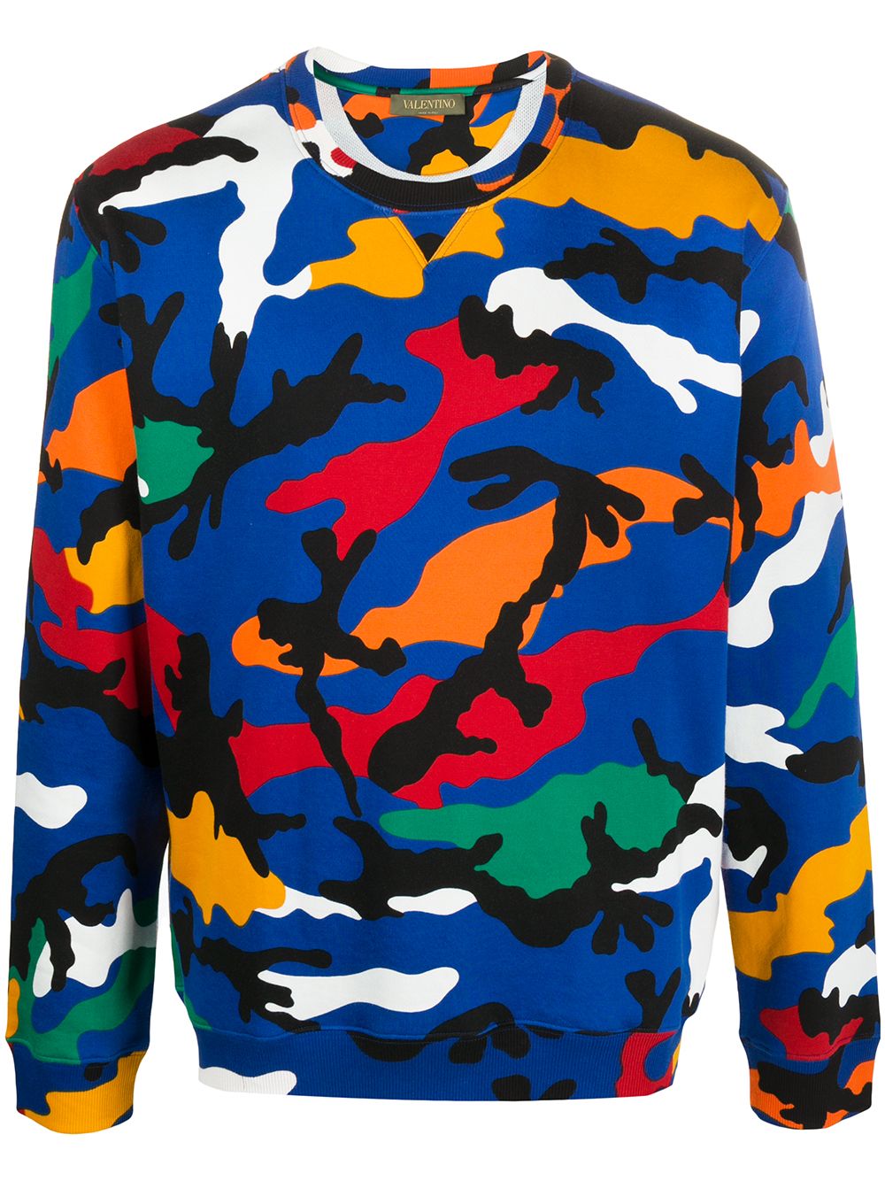 Camouflage Print Crewneck Sweatshirt