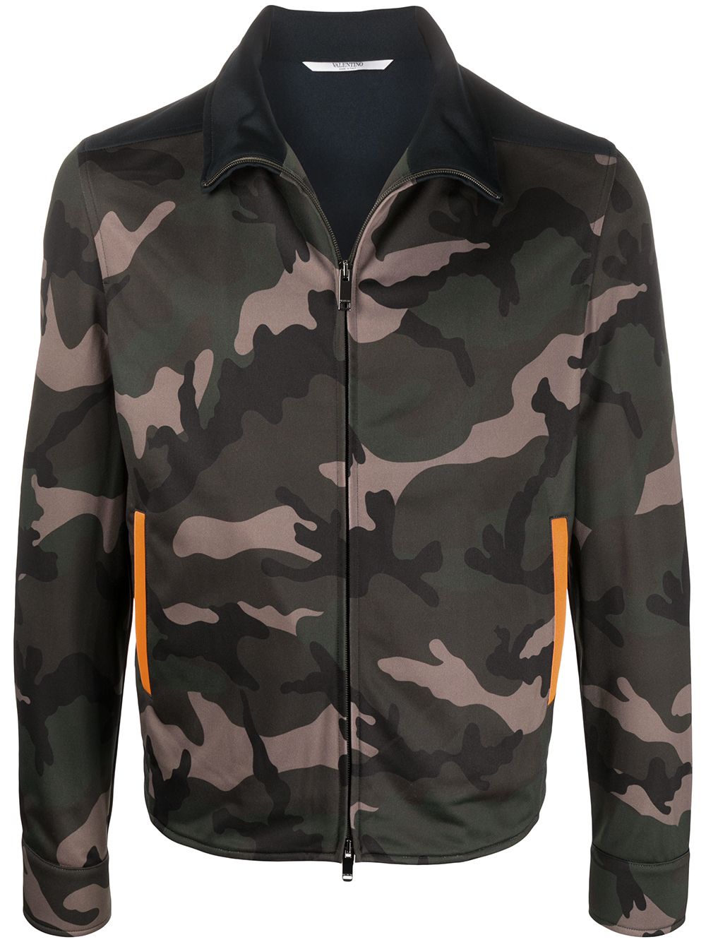 Camouflage Print Bomber Jacket