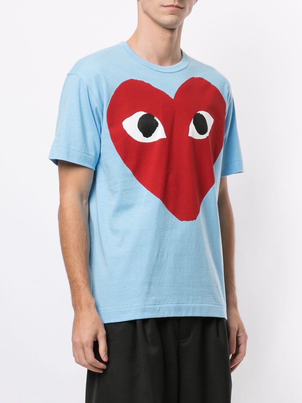 Heart Print Crewneck T-Shirt