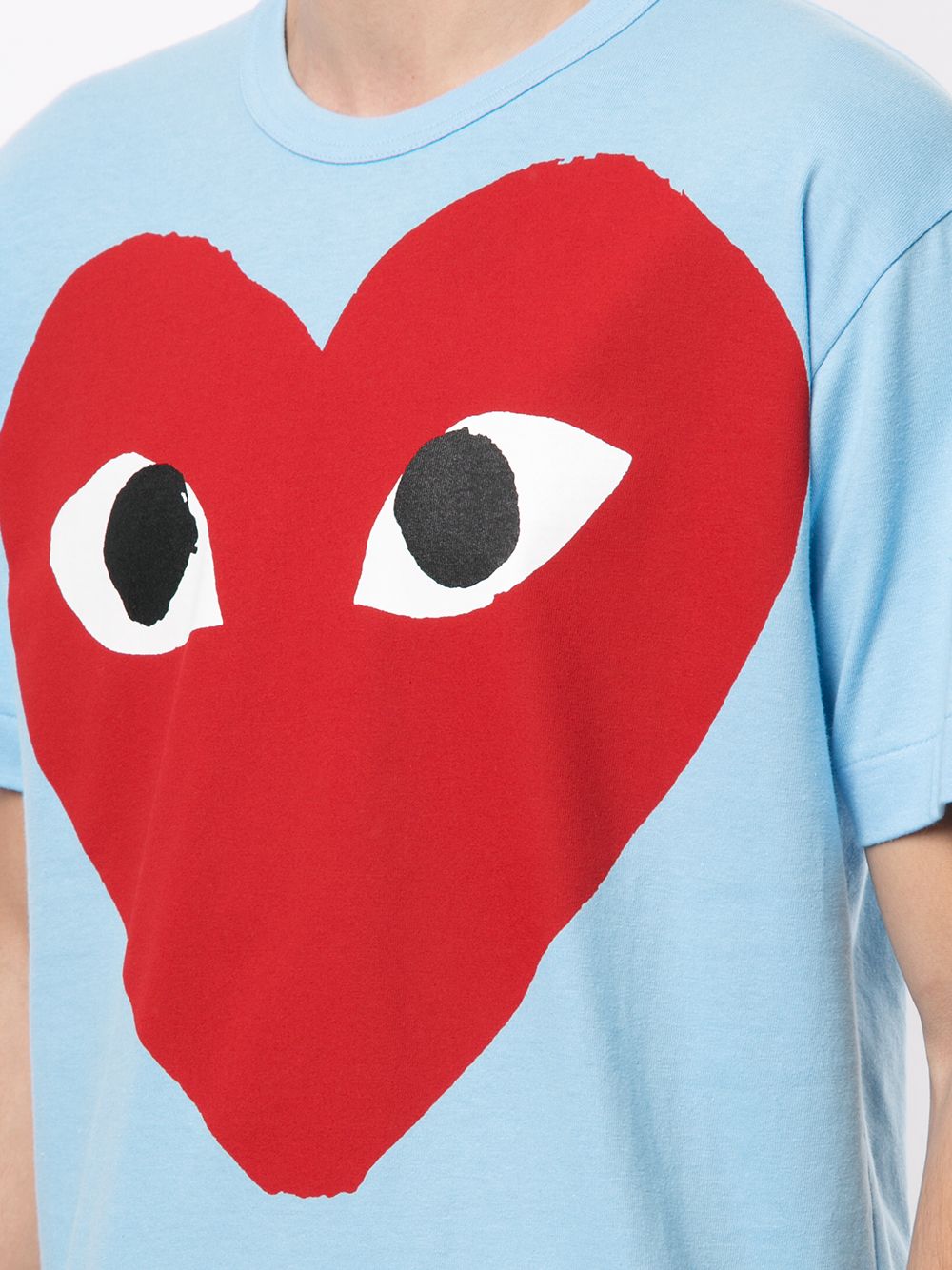 Heart Print Crewneck T-Shirt