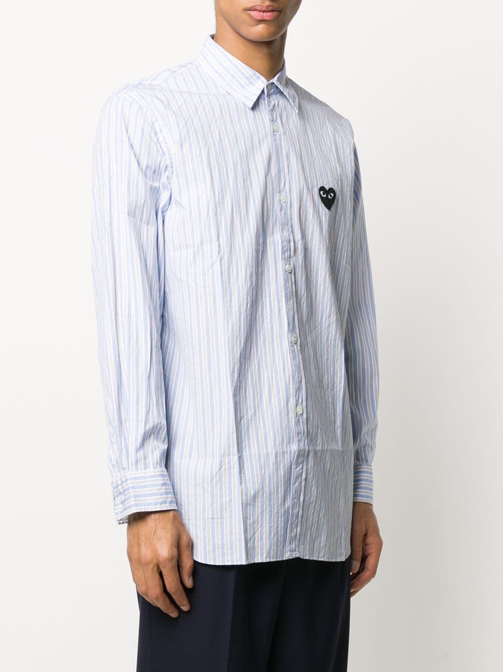 Striped Heart-Logo Shirt