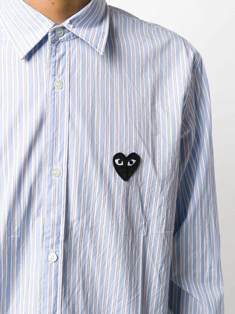 Striped Heart-Logo Shirt