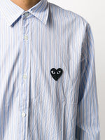 Striped Heart-Logo Shirt