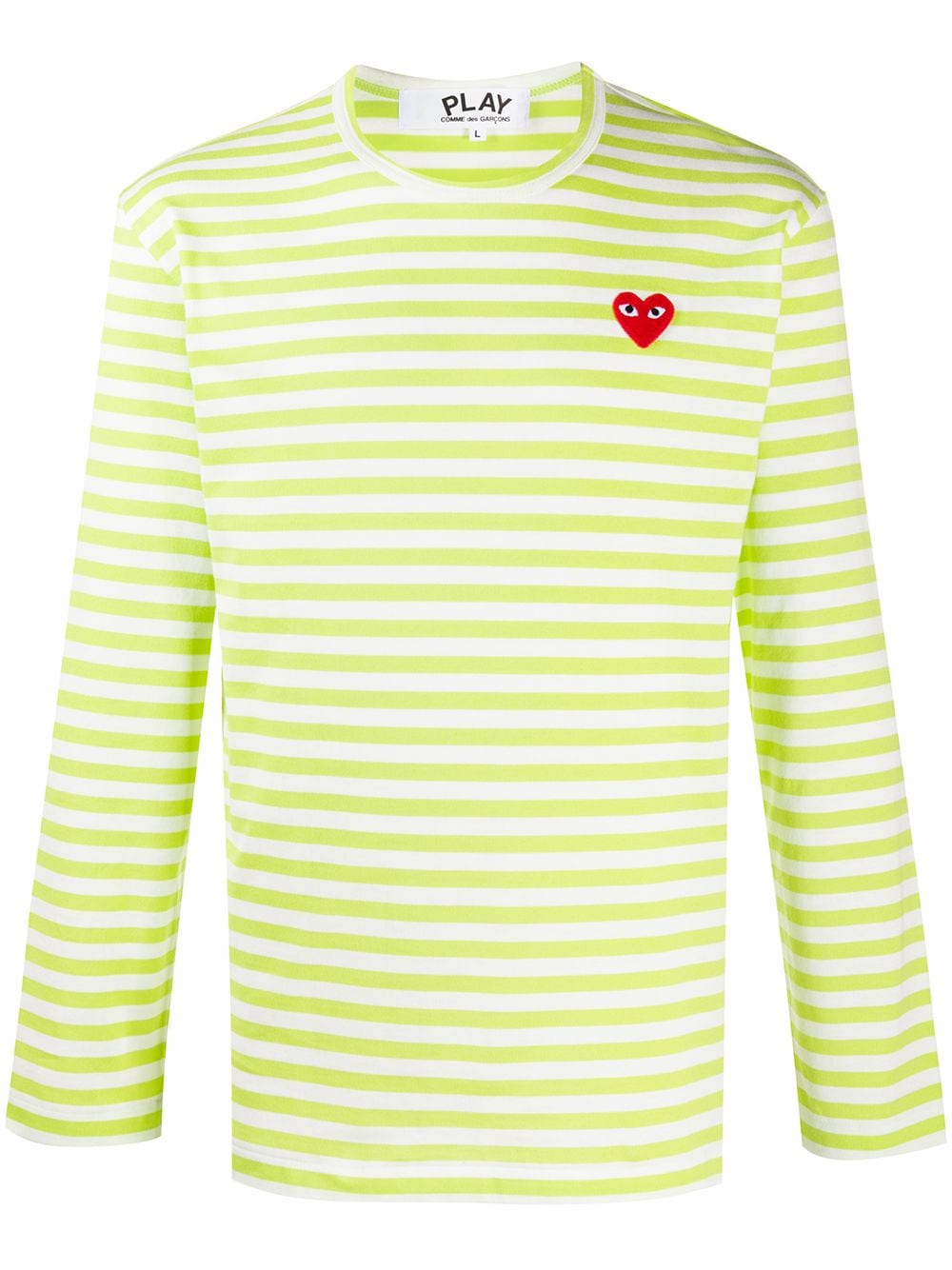 Striped Heart-Logo T-Shirt