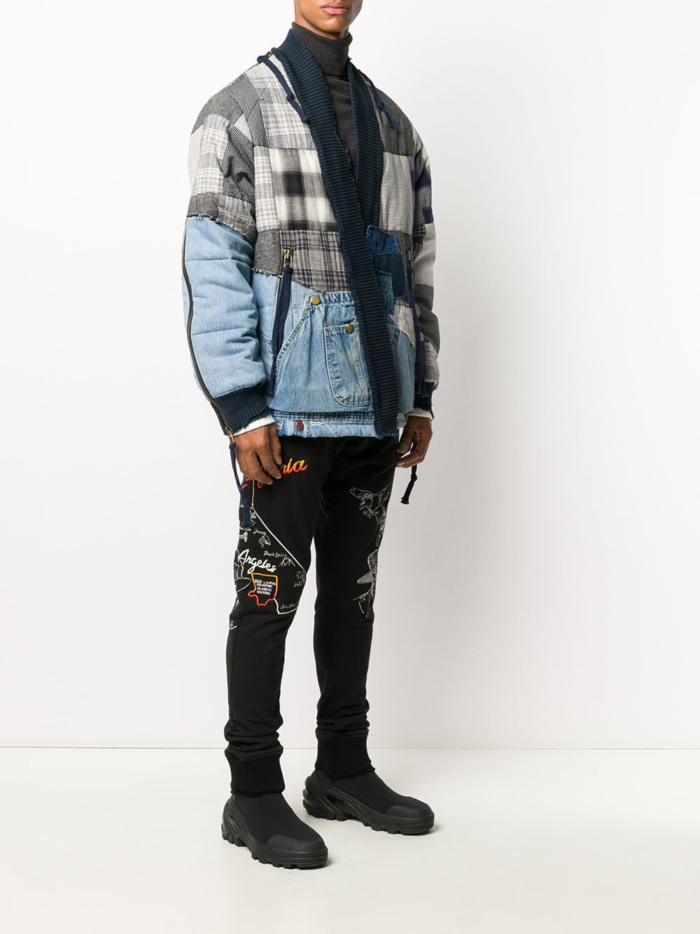 Patchwork Bomber Jacket