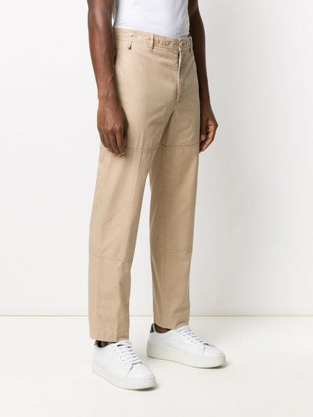 Beige Cotton Chino Trousers