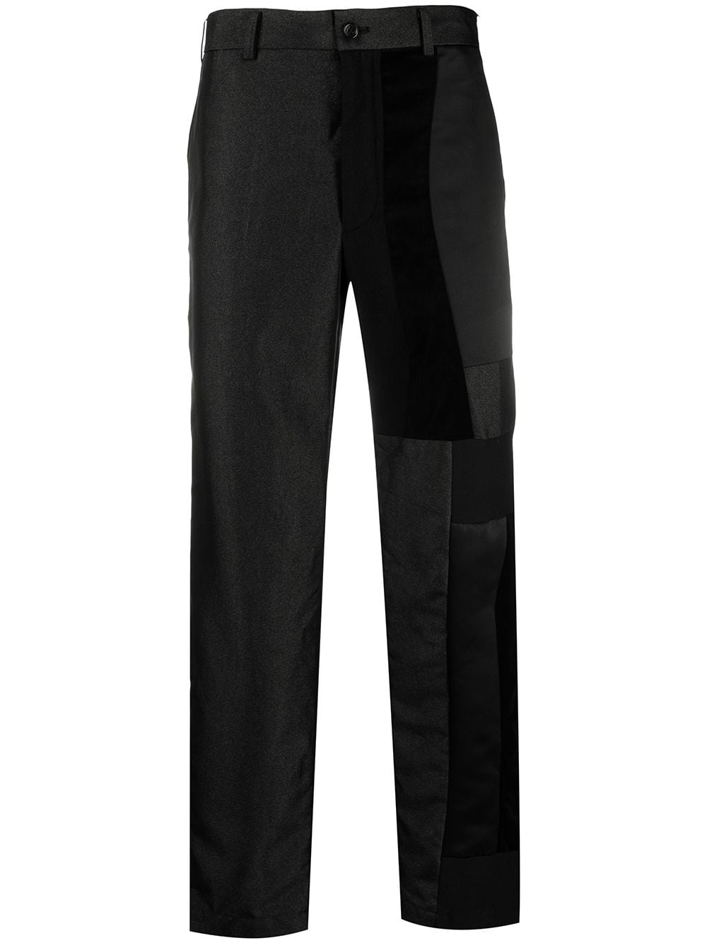 Patchwork Straight-Leg Trousers