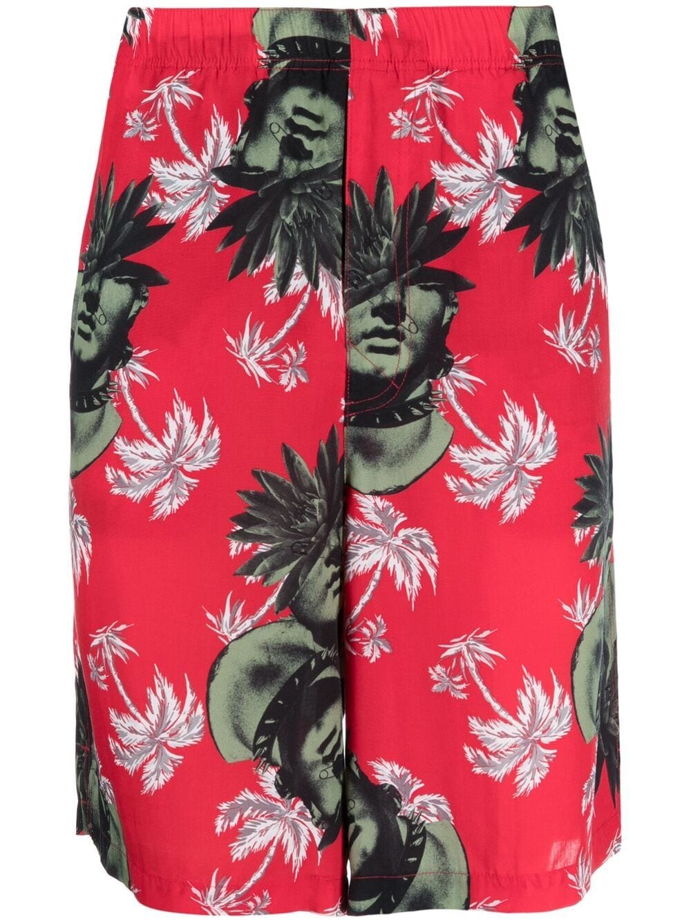 Graphic-Print Track Shorts