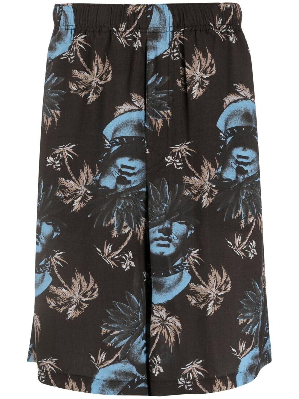 Rose-Print Bermuda Shorts