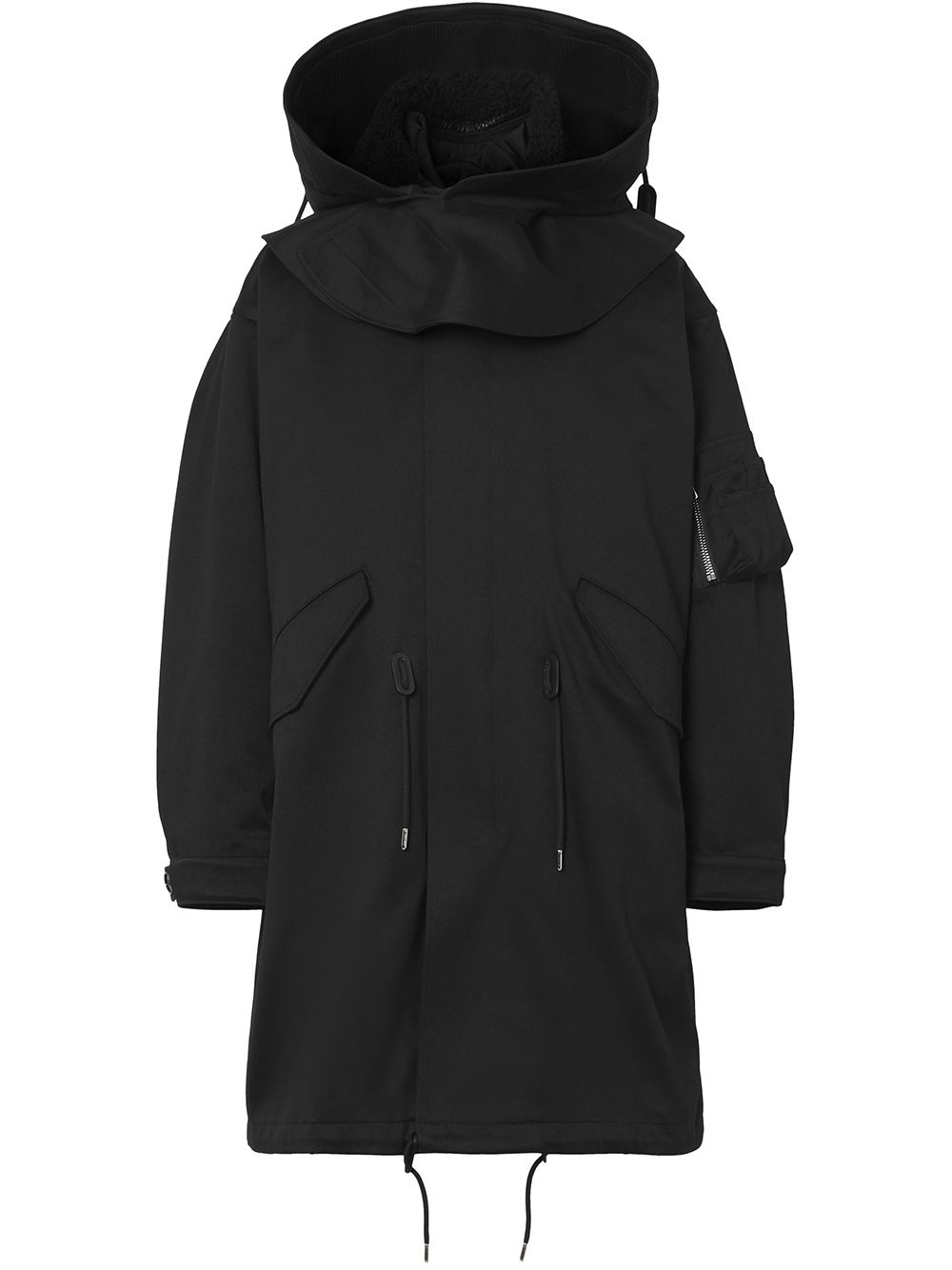 Logo-Print Parka Coat