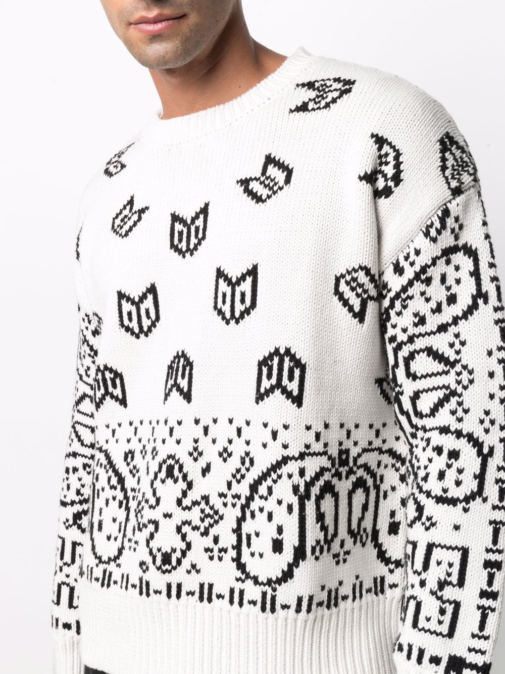 Paisley-Print Cotton Jumper