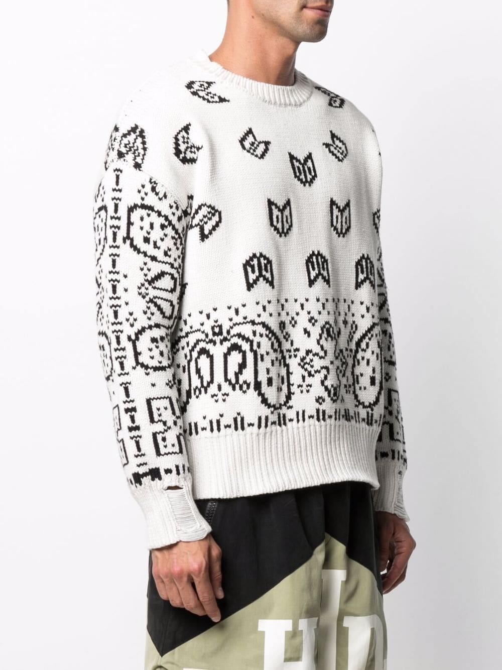 Paisley-Print Cotton Jumper