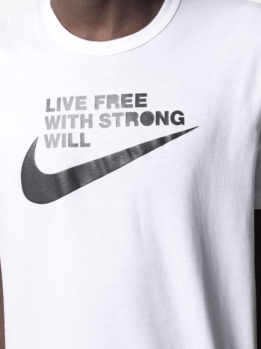 Swoosh-Print Cotton T-Shirt