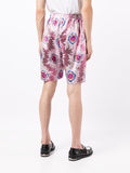 Floral-Print Satin Shorts