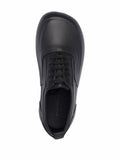Leather Mix Low Top Sneaker Black Off Wh