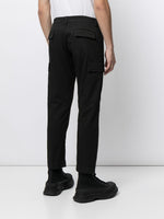 Pressed-Crease Stretch-Cotton Tailored Trousers