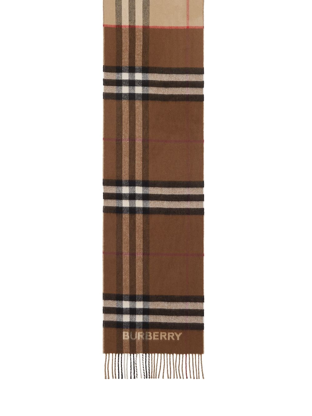 Two-Tone Checked Cashmere Scarf