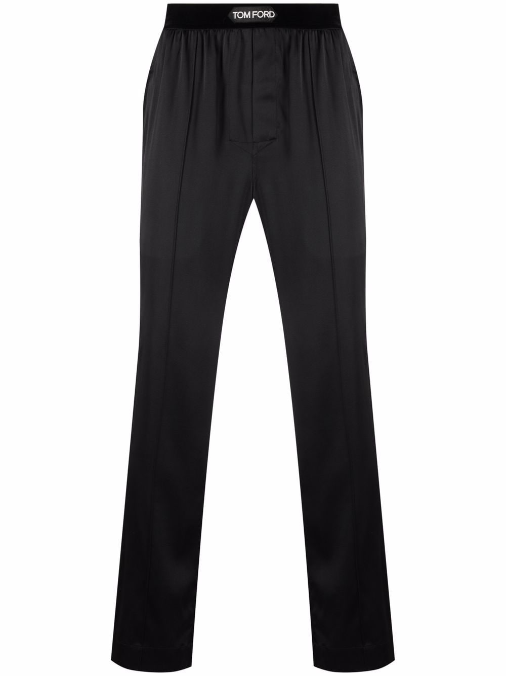 Logo-Waistband Silk Pajama Trousers