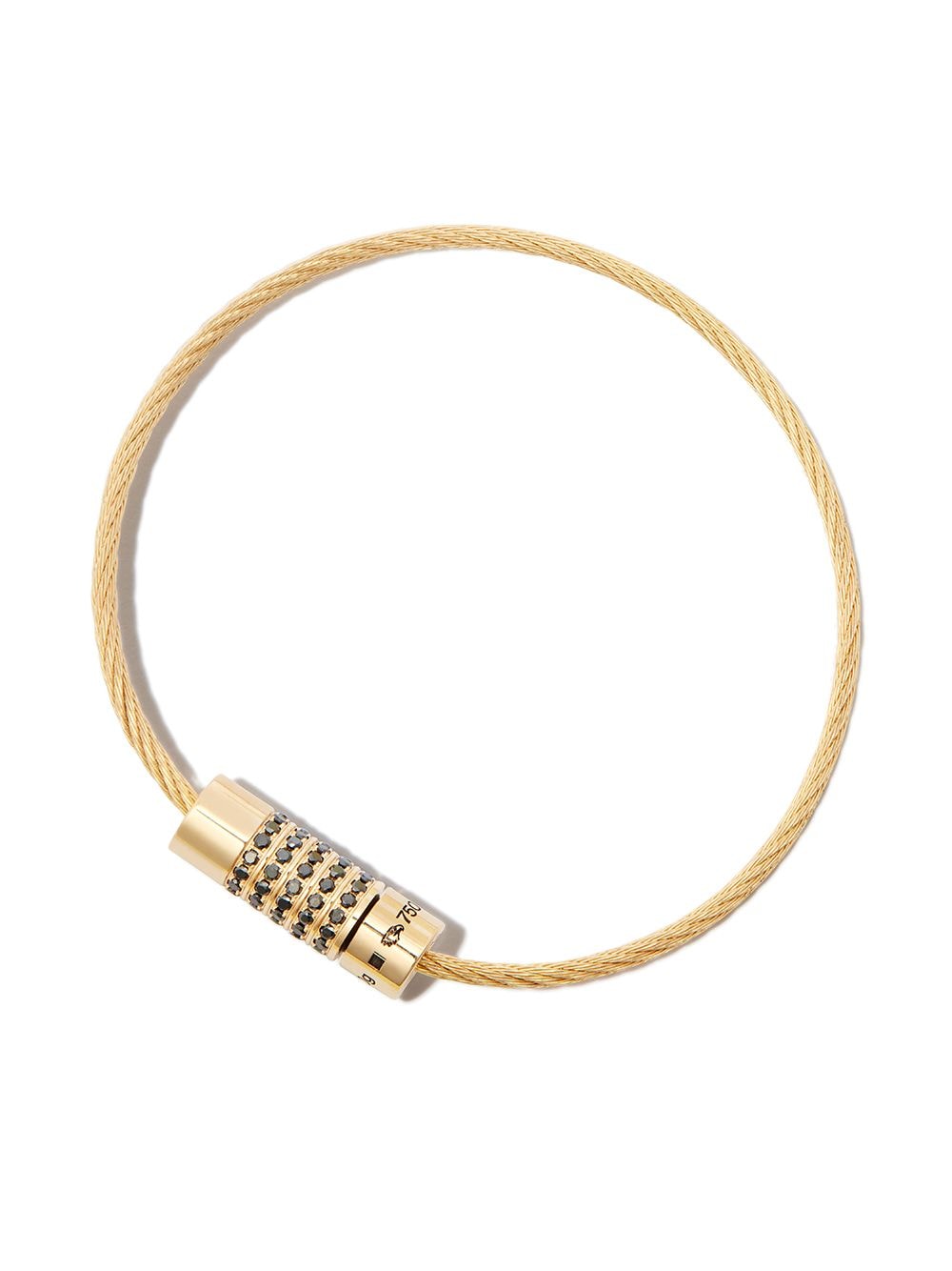 Le Gramme 10G 18K Yg 5 Line Black Diam P