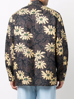 Floral Print Shirt Jacket